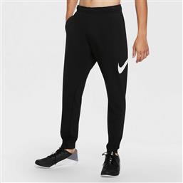 Nike Tapered Παντελόνι Φόρμας Dri-Fit με Λάστιχο Μαύρο