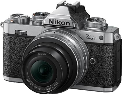 Nikon Mirrorless Φωτογραφική Μηχανή Z Fc Crop Frame Kit (Z DX 16-50mm F3.5-6.3 VR) Silver από το Public