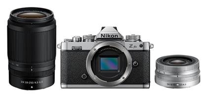 Nikon Mirrorless Φωτογραφική Μηχανή Z Fc Crop Frame Kit (Z DX 16-50mm F3.5-6.3 VR + Z DX 50-250mm F4.5-6.3 VR) Silver