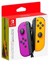 Nintendo Joy-Con Set Ασύρματο Gamepad για Switch Purple/Neon Orange από το Public