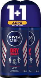 Nivea Men Dry Impact Anti-perspirant Αποσμητικό 48h σε Roll-On 2x50ml από το Pharm24