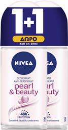 Nivea Pearl & Beauty Anti-perspirant Αποσμητικό 48h σε Roll-On 2x50ml από το Pharm24