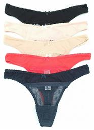 Norddiva Lingerie Olina Γυναικεία String MultiPack με Δαντέλα από το Closet22