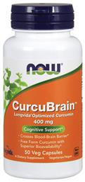 Now Foods Curcubrain Longvida 400mg Συμπλήρωμα για την Μνήμη 50 φυτικές κάψουλες