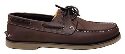 On the Road Δερμάτινα Ανδρικά Boat Shoes Dark Brown από το Mustshoes