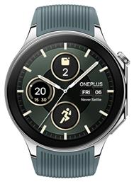 OnePlus Watch 2 Stainless Steel 47mm Αδιάβροχο με Παλμογράφο (Radiant Steel)