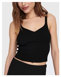 Only Γυναικείο Crop Top Αμάνικο Καλοκαιρινό Μαύρο από το Z-mall