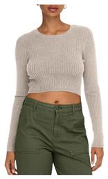 Only Γυναικείο Crop Top Μακρυμάνικο Γκρι από το Z-mall