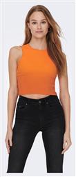 Only Kerry Γυναικείο Crop Top Αμάνικο Καλοκαιρινό Orange Peel