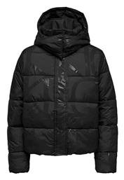 Only Μακρύ Γυναικείο Puffer Μπουφάν για Χειμώνα Black