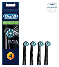 Oral-B Cross Action Black Edition Ανταλλακτικές Κεφαλές για Ηλεκτρική Οδοντόβουρτσα 4τμχ