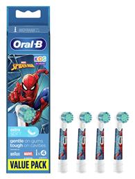 Oral-B Spiderman Extra Soft Ανταλλακτικό για Ηλεκτρική Οδοντόβουρτσα Spiderman για 3+ Χρονών 4τμχ