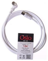 Osio Καλώδιο Κεραίας Coax male - Coax female Λευκό 1.5m (OSK-1320) από το Esmarket