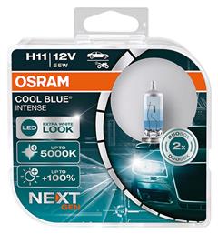 Osram Λάμπες Αυτοκινήτου PGJ19-2 Intense NextGeneration H11 Αλογόνου 5000K Ψυχρό Λευκό 12V 55W 2τμχ από το Saveltrade