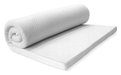 Palamaiki Ανώστρωμα White Comfort Μονό Memory Foam Eμποτισμένο με Αλόη , Αποσπώμενο Κάλυμμα & Λάστιχα Εφαρμογής 100x200x4εκ.