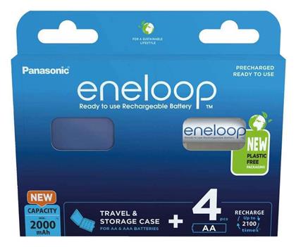 Panasonic Eneloop & Storage Case Επαναφορτιζόμενες Μπαταρίες AA Ni-MH 2000mAh 1.2V 4τμχ