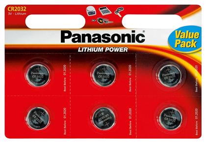 Panasonic Lithium Power Μπαταρίες Ρολογιών CR2032 3V 6τμχ