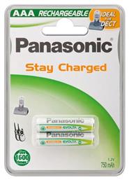 Panasonic Stay Charged Επαναφορτιζόμενες Μπαταρίες AAA Ni-MH 750mAh 1.2V 2τμχ