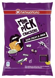 Παπαδοπούλου Crackers Mini Pick με Γεύση Sour Cream 70gr