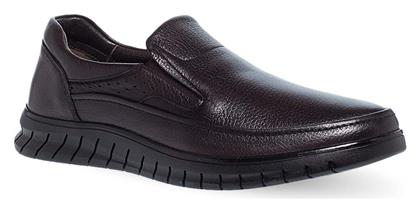 Parex Δερμάτινα Ανδρικά Slip-On Καφέ