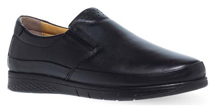 Parex Δερμάτινα Ανδρικά Slip-On Μαύρα από το Parex