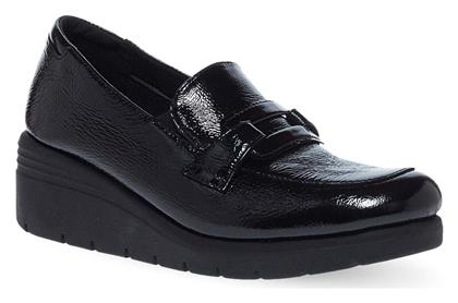 Parex Δερμάτινα Γυναικεία Slip-On Μαύρα