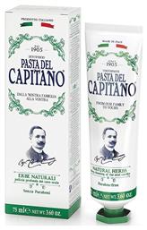 Pasta del Capitano Natural Herbs Οδοντόκρεμα κατα της Πλάκας Φυτική για Βαθύ Καθαρισμό 75ml