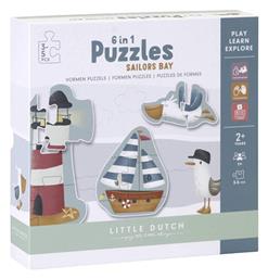 Παιδικό Puzzle 6 in 1 Sailors Bay 24pcs για 2+ Ετών Little Dutch