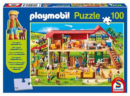 Παιδικό Puzzle Playmobil Φάρμα 100pcs για 6+ Ετών Schmidt Spiele από το Plus4u