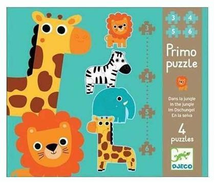 Παιδικό Puzzle Ζωάκια Ζούγκλας 18pcs για 2+ Ετών Djeco από το EasyU