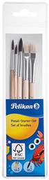 Pelikan Pinsel Starter Set Νο 2-4-6 Στρογγυλά & Νο 6-10 Πλακέ 5τμχ από το Moustakas Toys