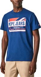 Pepe Jeans Ανδρικό T-shirt Κοντομάνικο Μπλε από το Tobros