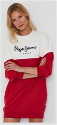 Pepe Jeans Blanche Mini Μακρυμάνικο Αθλητικό Φόρεμα Winter Red από το Plus4u