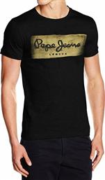 Pepe Jeans Charing Ανδρικό T-shirt Μαύρο με Λογότυπο