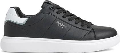 Pepe Jeans Eaton Basic Ανδρικά Sneakers Μαύρο / Λευκό από το Outletcenter