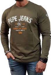 Pepe Jeans Janick Ανδρική Μπλούζα Μακρυμάνικη Brass