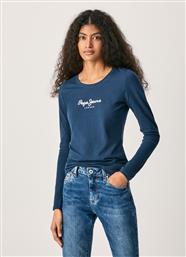 Pepe Jeans Μακρυμάνικη Γυναικεία Μπλούζα Μπλε