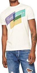 Pepe Jeans Morrison Ανδρικό T-shirt Με Στάμπα Λευκό