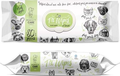 Perfect Care 80 Μαντηλάκια Σκύλου για Καθαρισμό Σώματος με Άρωμα Μήλο Πράσινο από το Plus4u