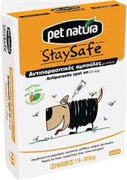 Pet Natura Stay Safe 15-30kg Αντιπαρασιτική Αμπούλα Σκύλου 3ml 3τμχ από το Plus4u