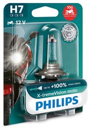 Philips Λάμπα Μοτοσυκλέτας X-tremeVision Moto +130% H7 Αλογόνου 12V 55W 1τμχ