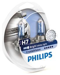 Philips Λάμπες Αυτοκινήτου CrystalVision H7 Αλογόνου 4300K 12V 55W 2τμχ