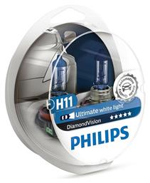 Philips Λάμπες Αυτοκινήτου & Μοτοσυκλέτας DiamondVision H11 Αλογόνου 5000K Ψυχρό Λευκό 12V 55W 2τμχ από το Saveltrade