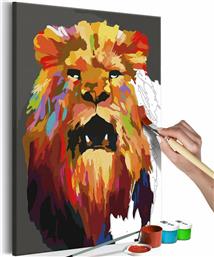 Πίνακας για να τον ζωγραφίζεις - Colourful Lion (Large) 40x60 - Διαστάσεις (εκατ)Μήκος: 40 Ύψος: 60