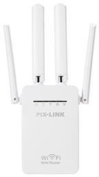 Pix-Link LV-WR09 White WiFi Extender Single Band (2.4GHz) 300Mbps