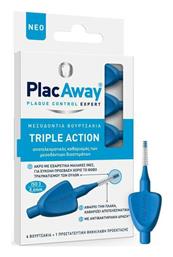 PlacAway Triple Action Μεσοδόντια Βουρτσάκια 0.6mm Μπλε 6τμχ από το Pharm24