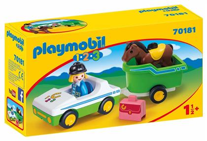 Playmobil 123 Car With Horse Trailer για 1.5 ετών