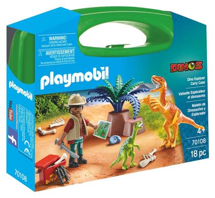 Playmobil Βαλιτσάκι Dinos Dino Explorer Carry Case για 4 ετών από το Moustakas Toys