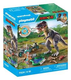 Playmobil Dinos T-Rex και Εξερευνητής Με Μοτοσικλέτα για 4-10 ετών