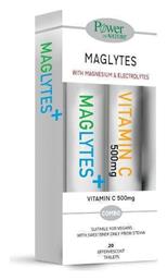 Power Of Nature Maglytes with Magnesium & Electrolytes & Vitamin C 500mg Stevia 40 αναβράζοντα δισκία